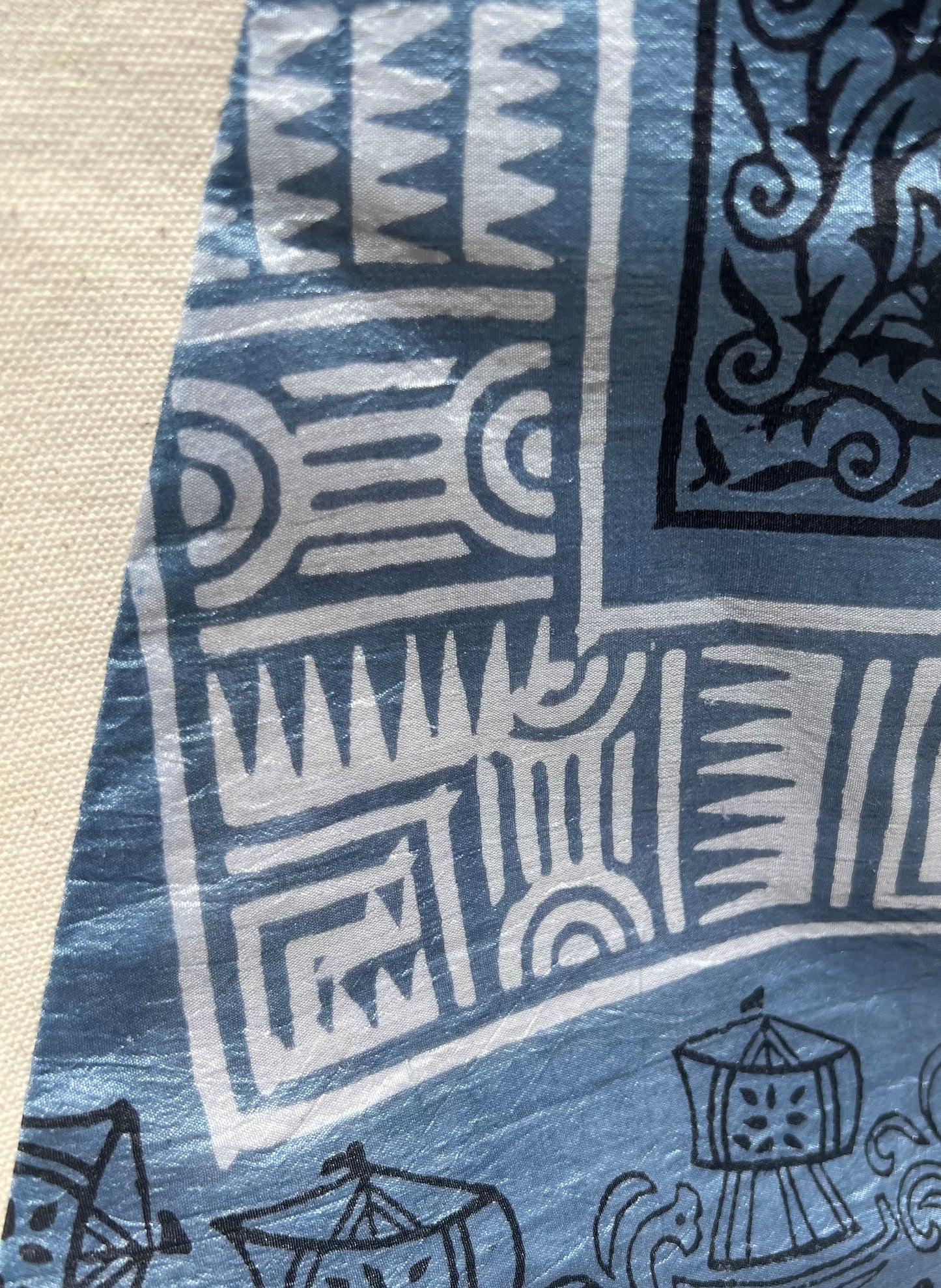 Tulsi Tote Bag - Blue, Black, White