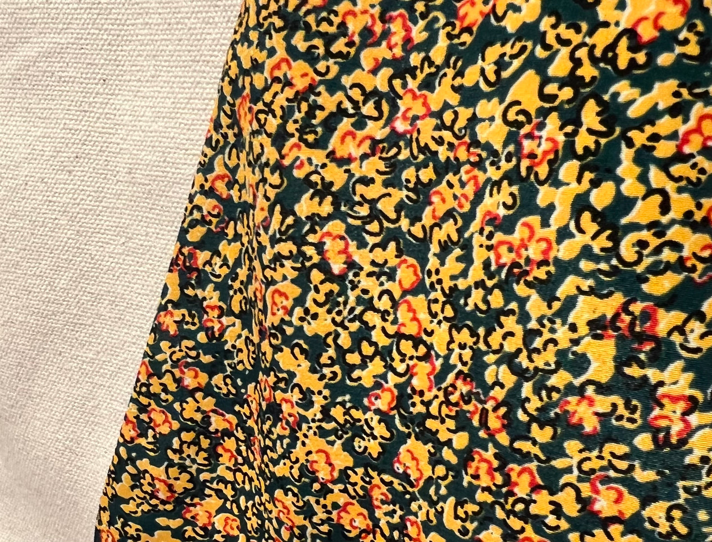 Tulsi Tote Bag - Green/yellow floral
