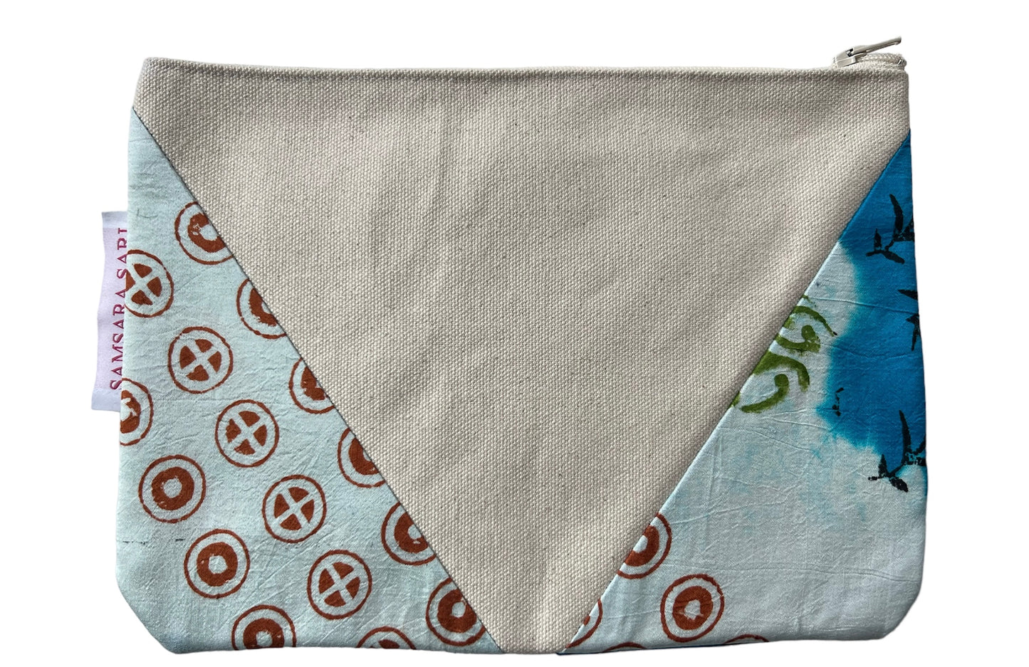 Blue/orange carry all pouch - large