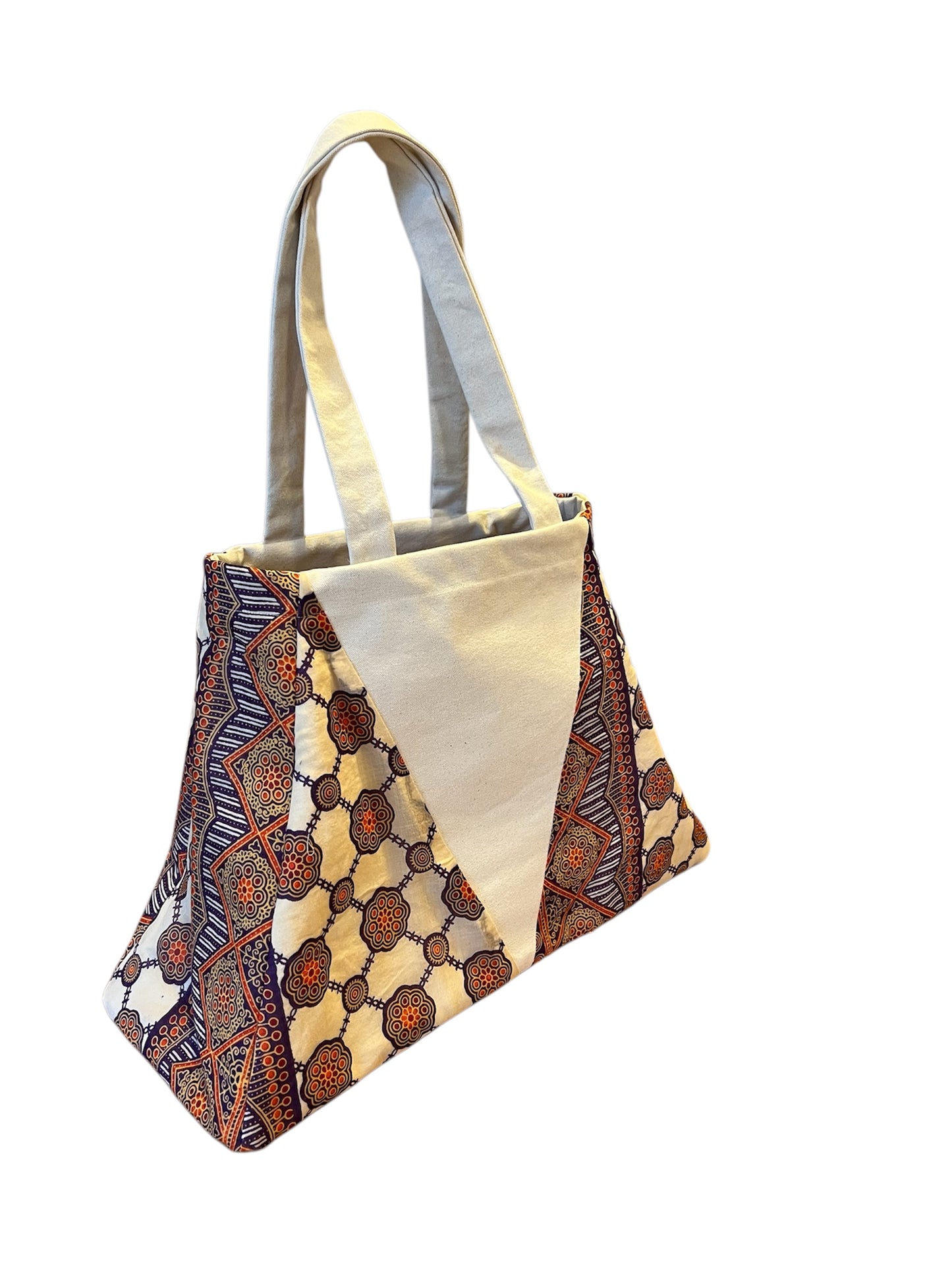 Tulsi Tote Bag - Purple cream