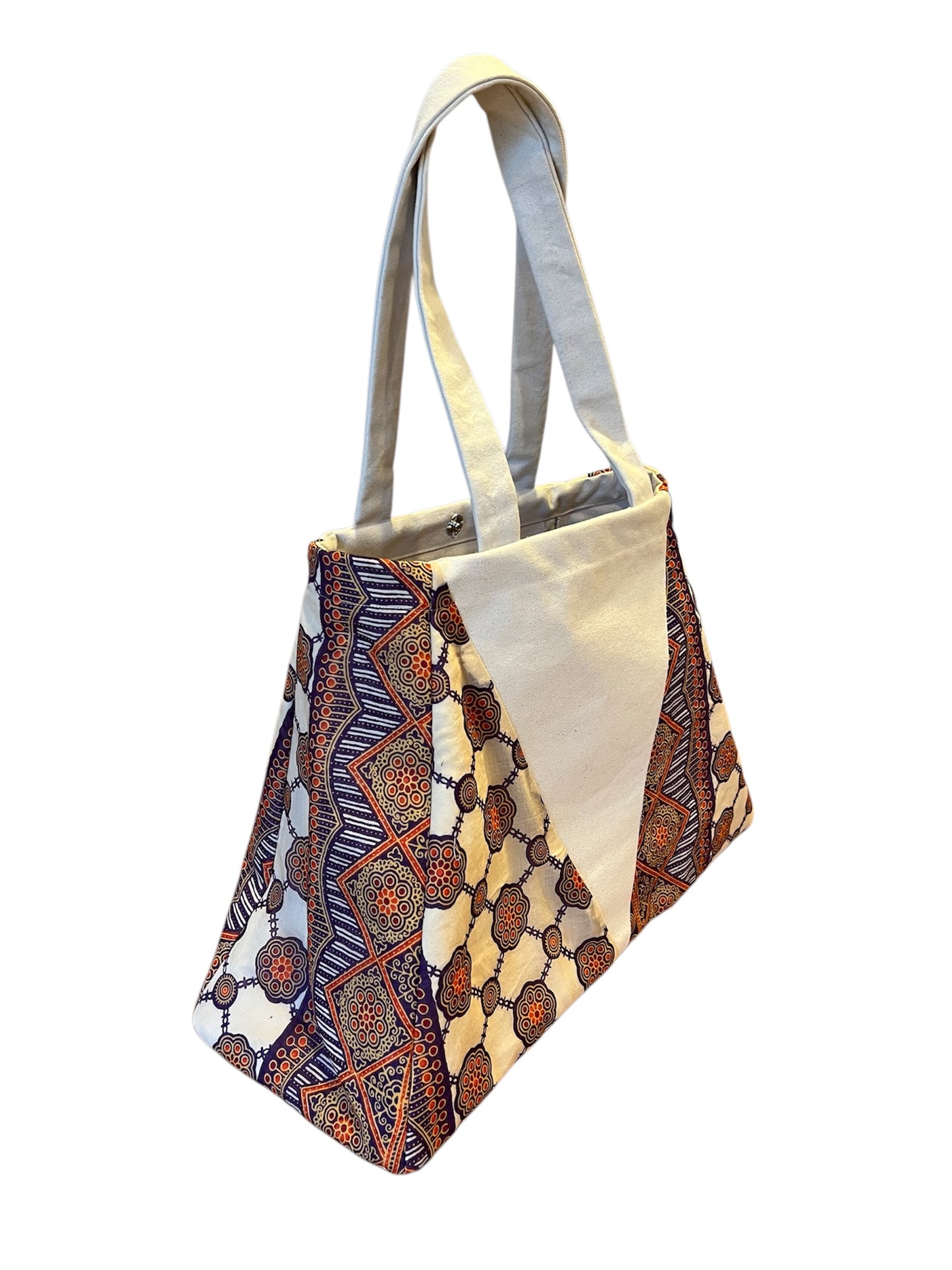 Tulsi Tote Bag - Purple cream