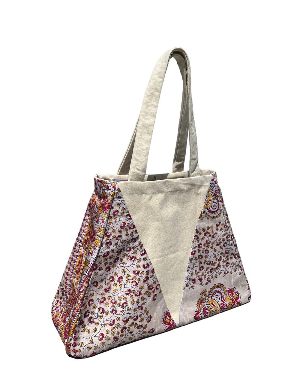 Tulsi Tote Bag - Red/Yellow Floral