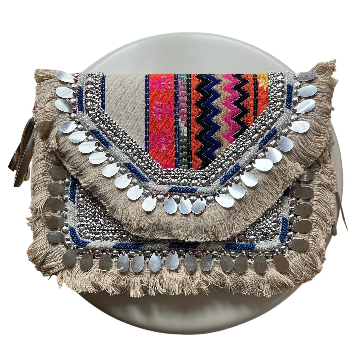 
                  
                    Market item - Cream/silver beaded embroidered purse
                  
                