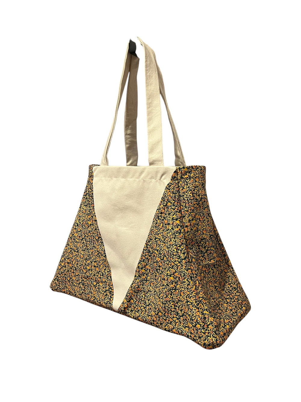 Tulsi Tote Bag - Green/yellow floral