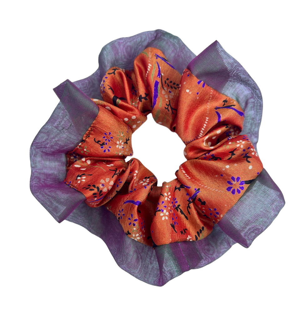 
                  
                    Orange purple scrunchie
                  
                