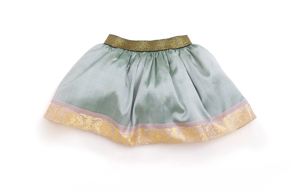 Taara Tutu Skirt- Steel Blue/Gold