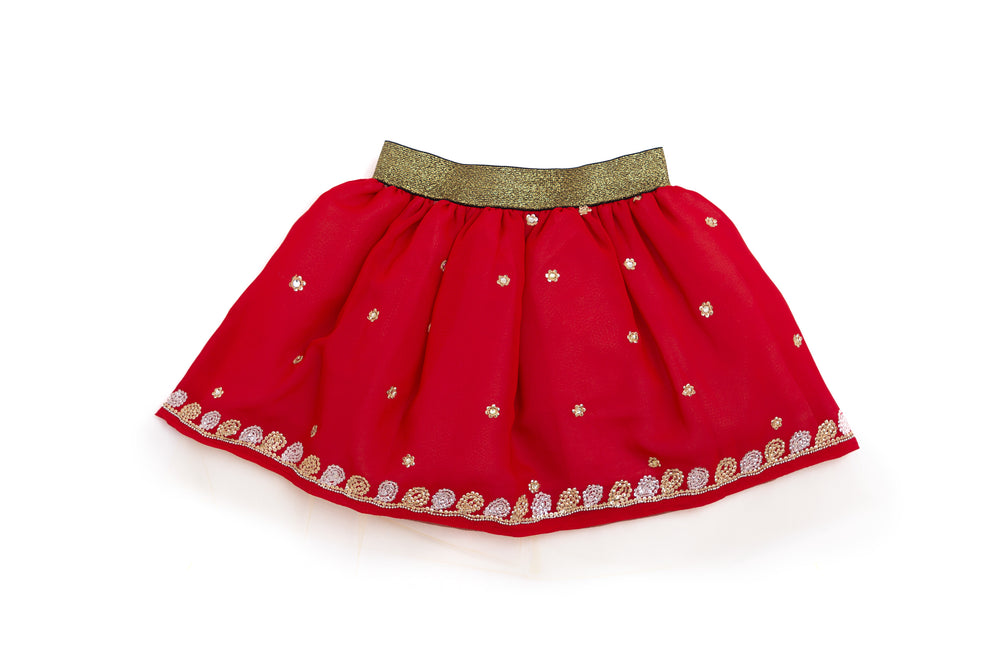 
                  
                    Taara Tutu Skirt- Red/silver sequins
                  
                