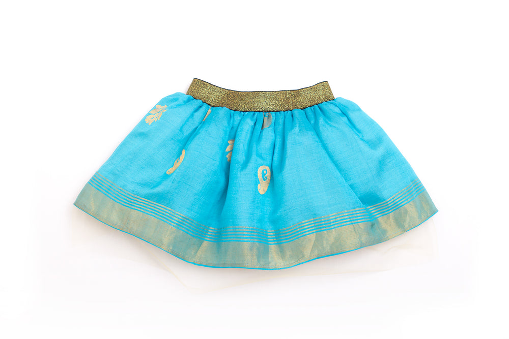 Taara Tutu Skirt- Turquoise/Gold