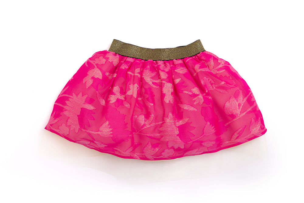 Taara Tutu Skirt- Hot Pink/Gold